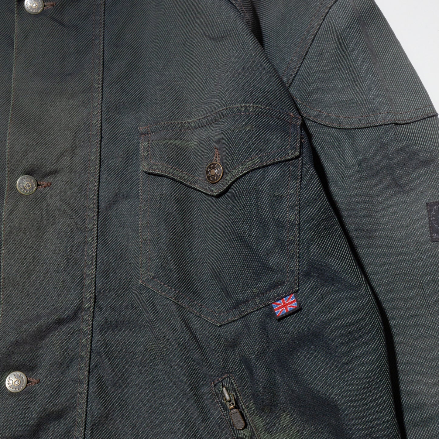 vintage belted loose motorcycle jacket