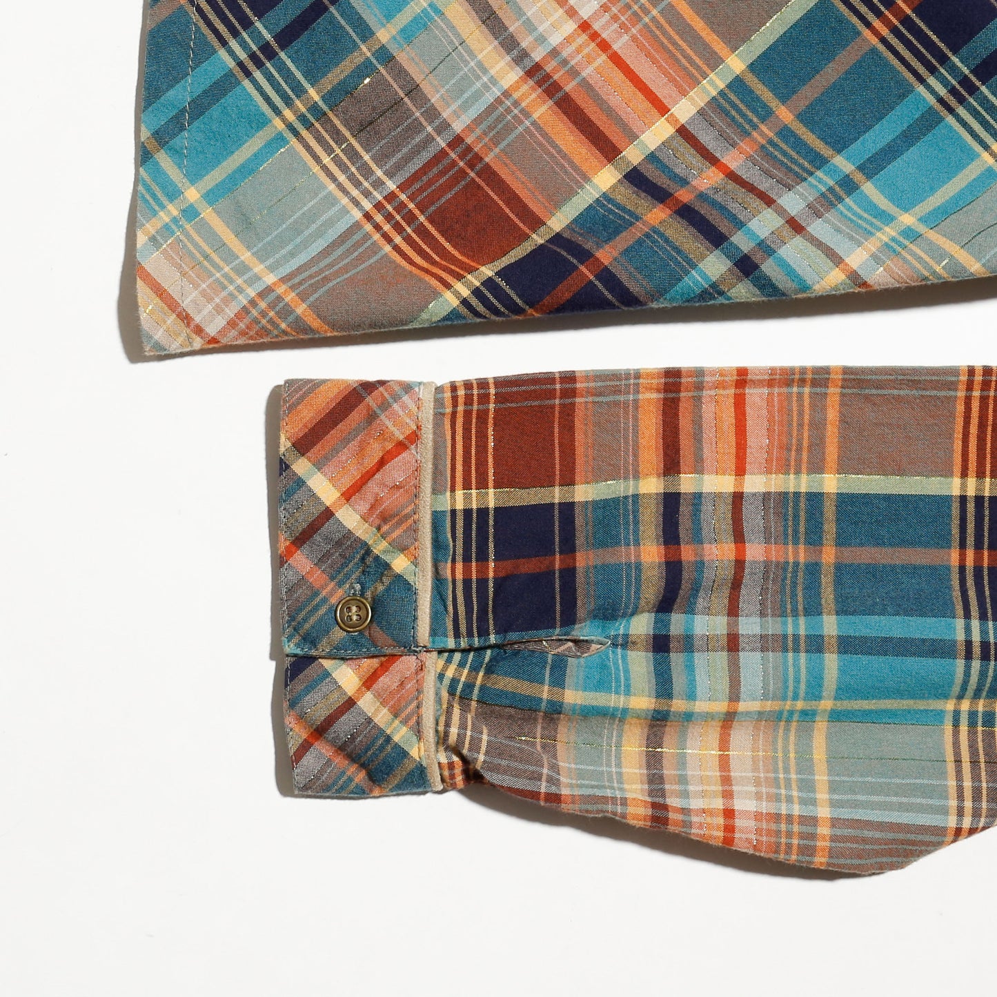vintage lame check shirt jacket