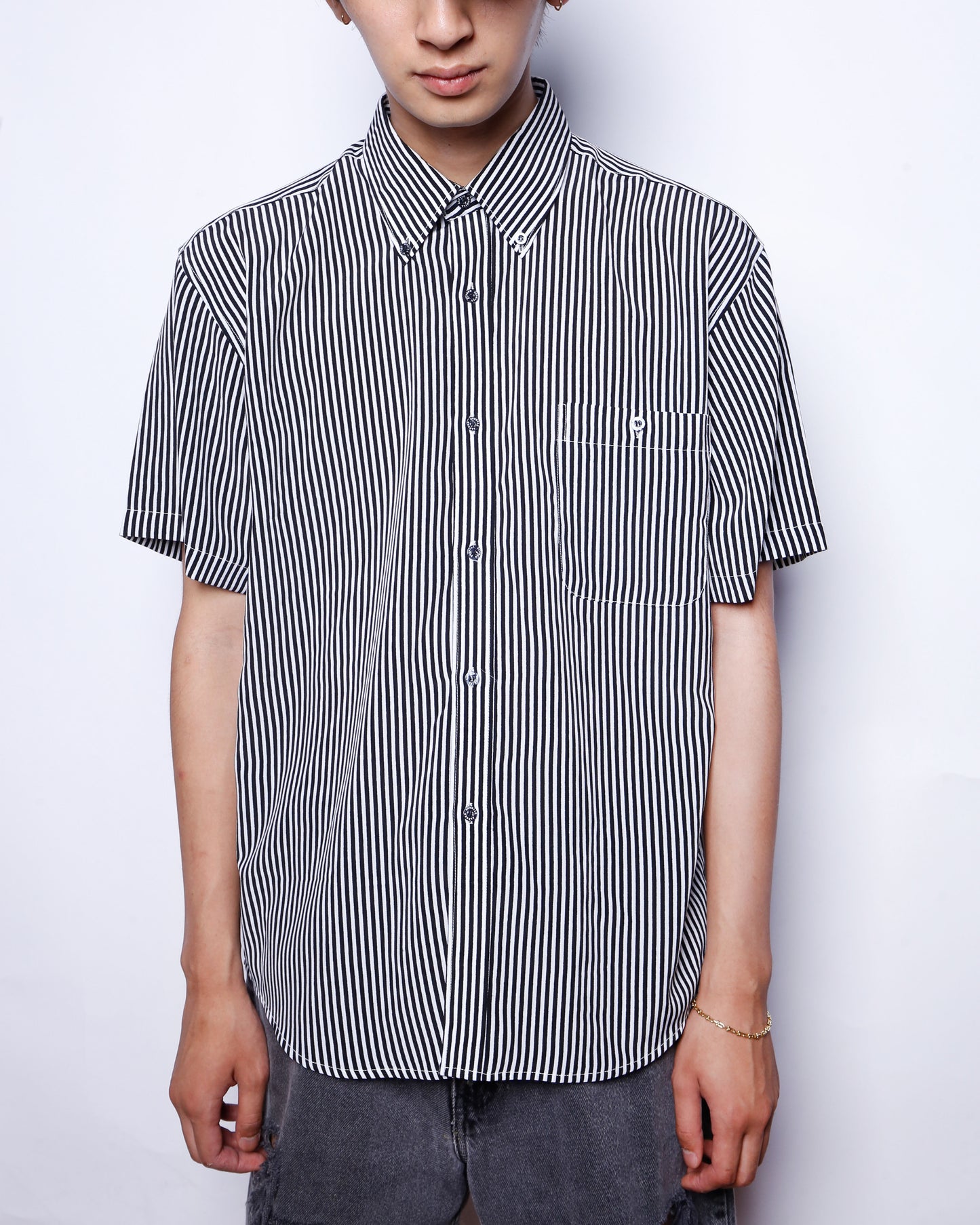 vintage striped h/s bd shirt
