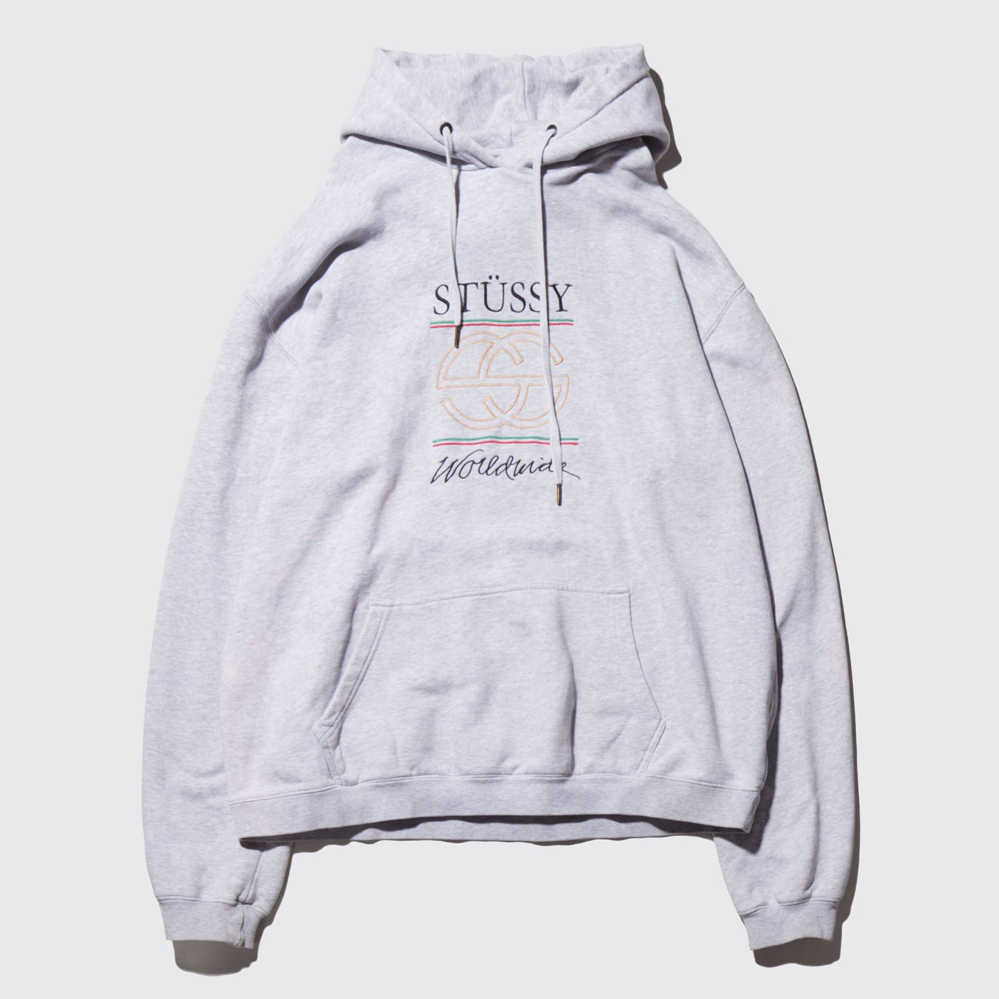 vintage 00's stussy ss logo hoodie