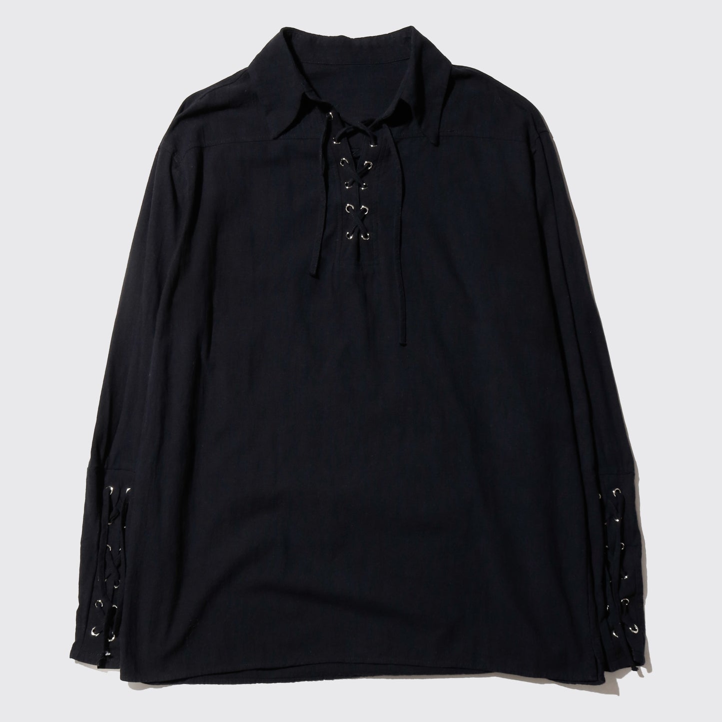 vintage lace up cotton pullover