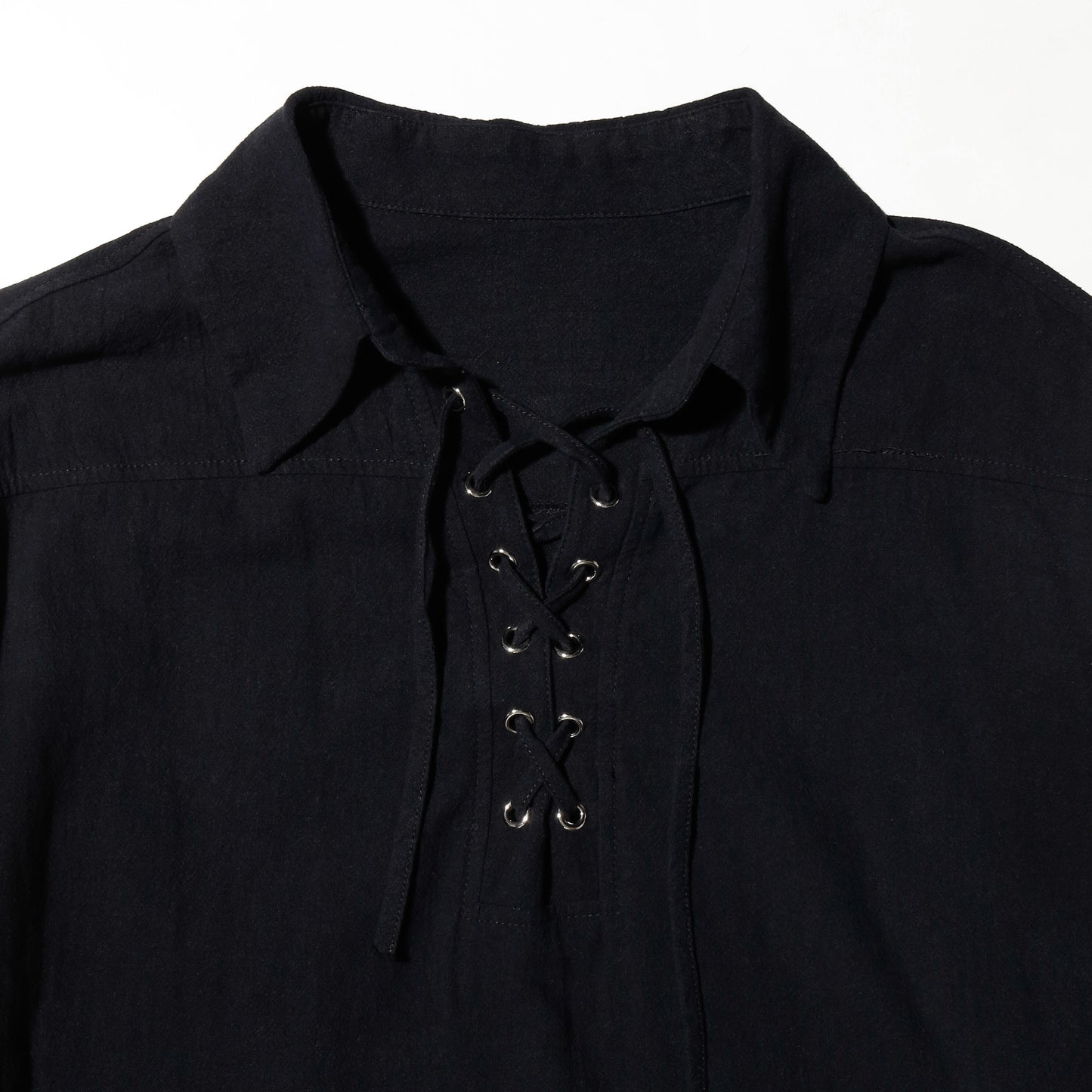 vintage lace up cotton pullover