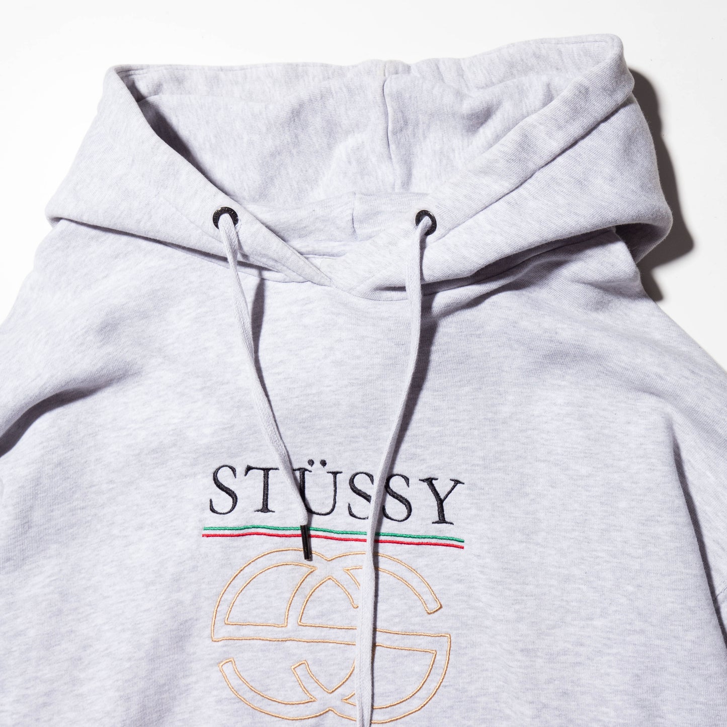 vintage 00's stussy ss logo hoodie