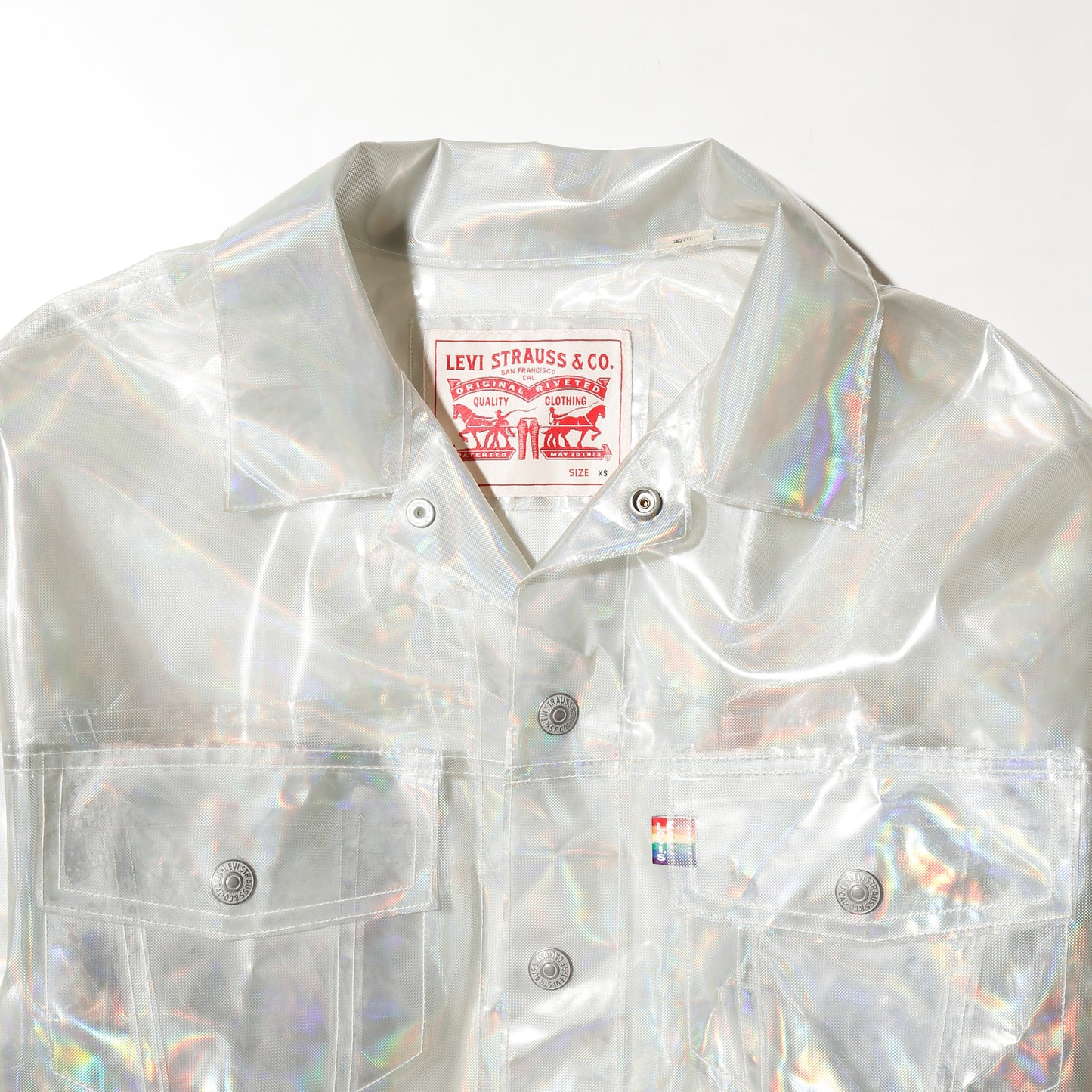 vintage levi's transparent trucker jacket