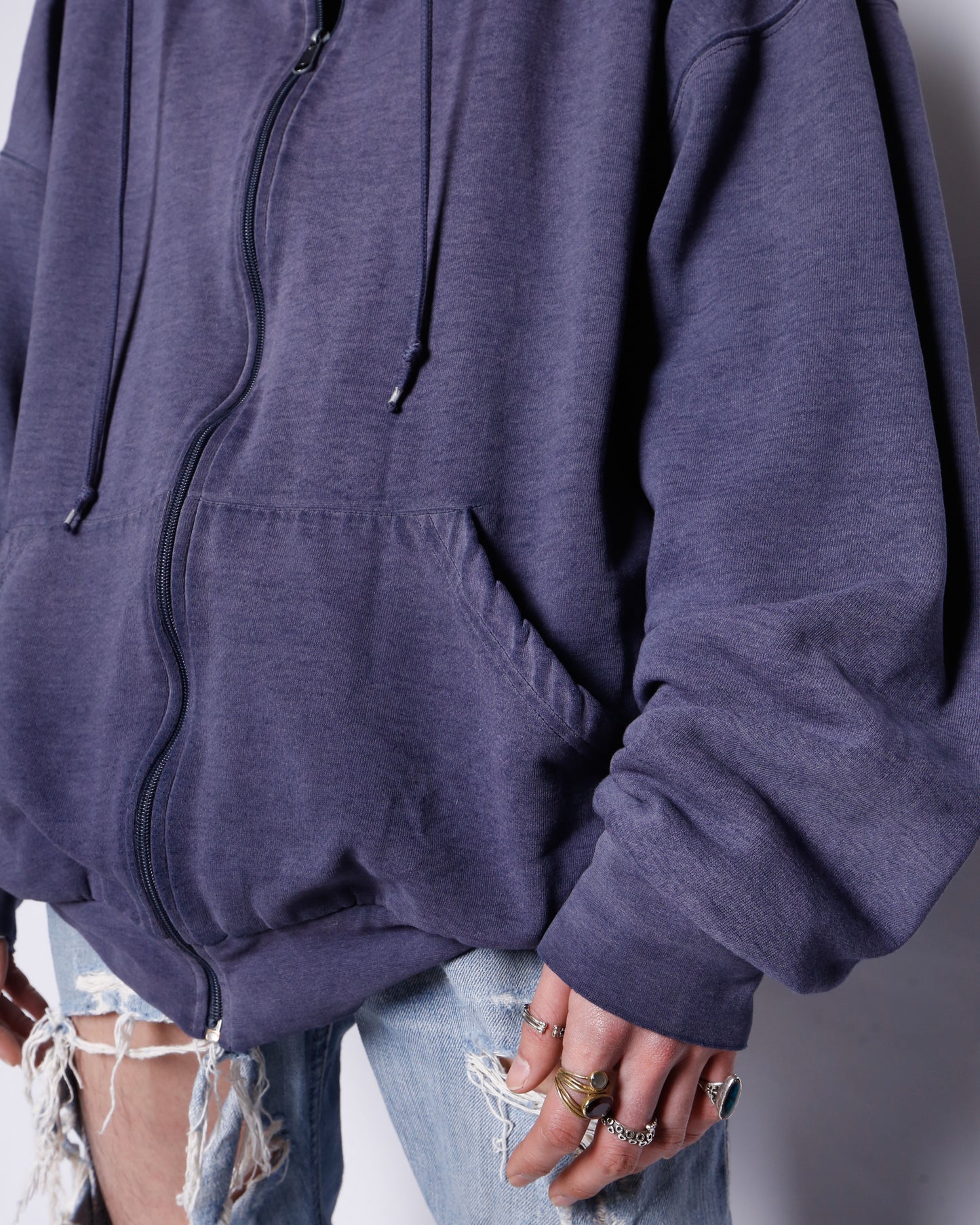 *one-off faded mohawk hoodie, with thermal liner