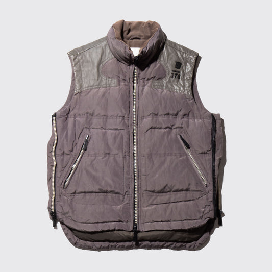 vintage Diesel leather yoke padded vest