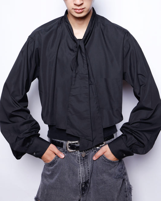 remake cropped bowtie shirt