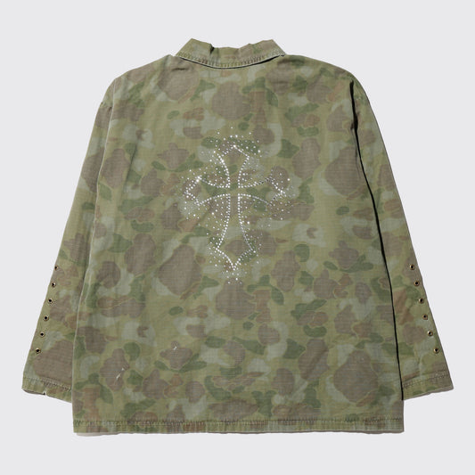vintage eyelet/shinny cross boyscout jacket