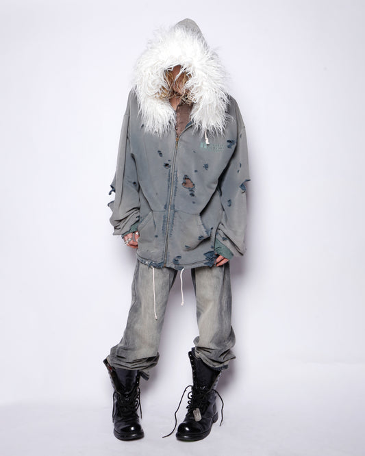 *one-off sheepdog broken hoodie