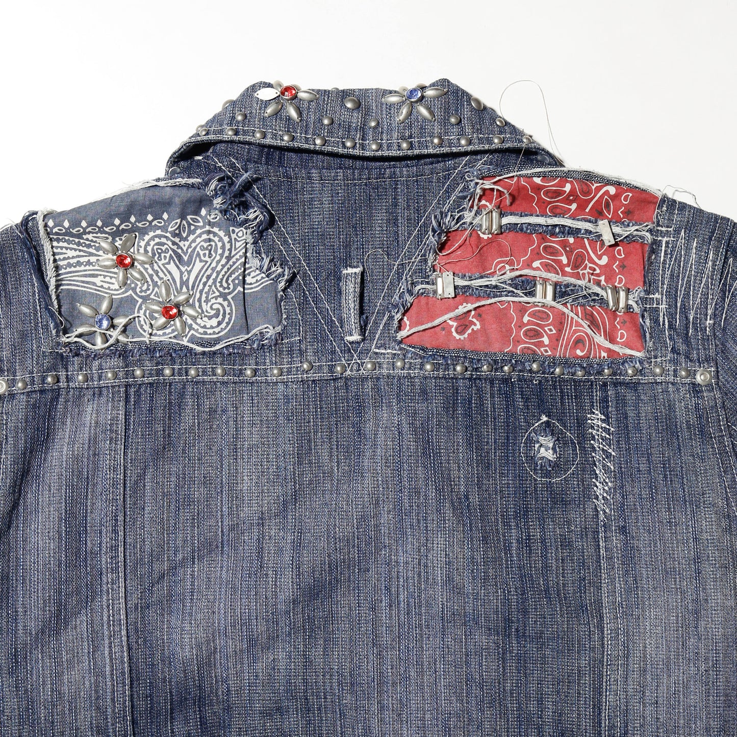 vintage repaired/studs craft trucker jacket