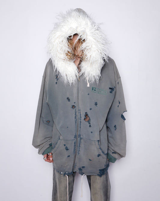 *one-off sheepdog broken hoodie