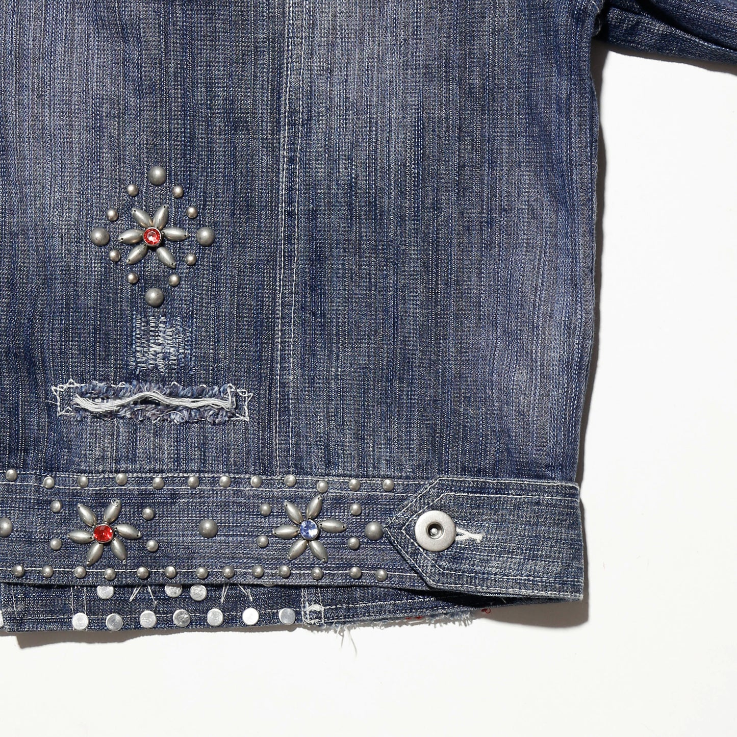 vintage repaired/studs craft trucker jacket