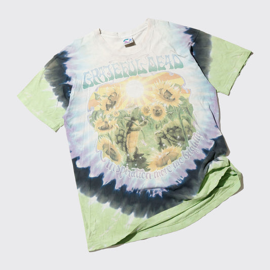 vintage 1995's Grateful Dead sunflower t-shirt, body-liquid blue