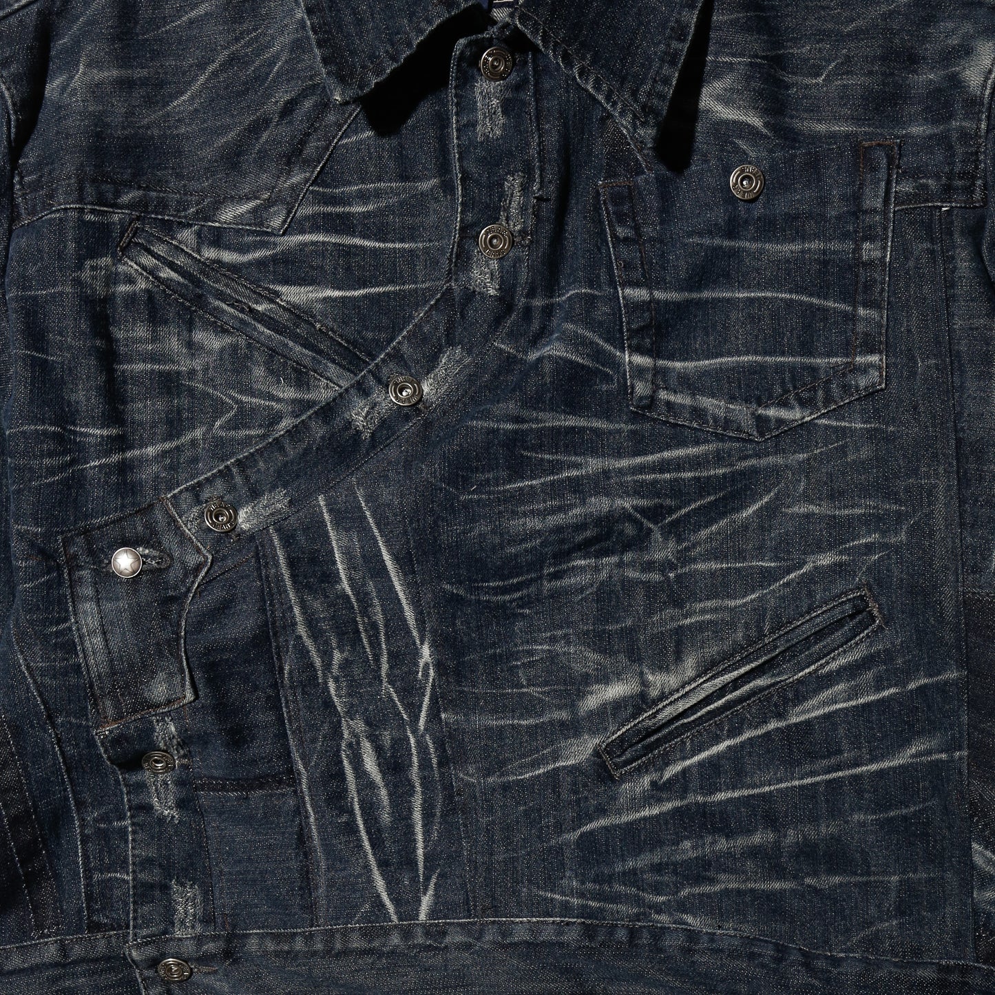 *one-off unbalance trucker jacket