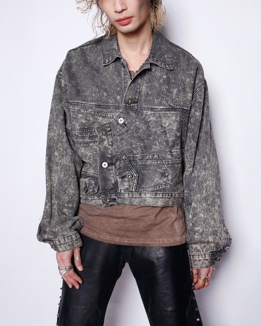 *one-off acid unbalance trucker jacket