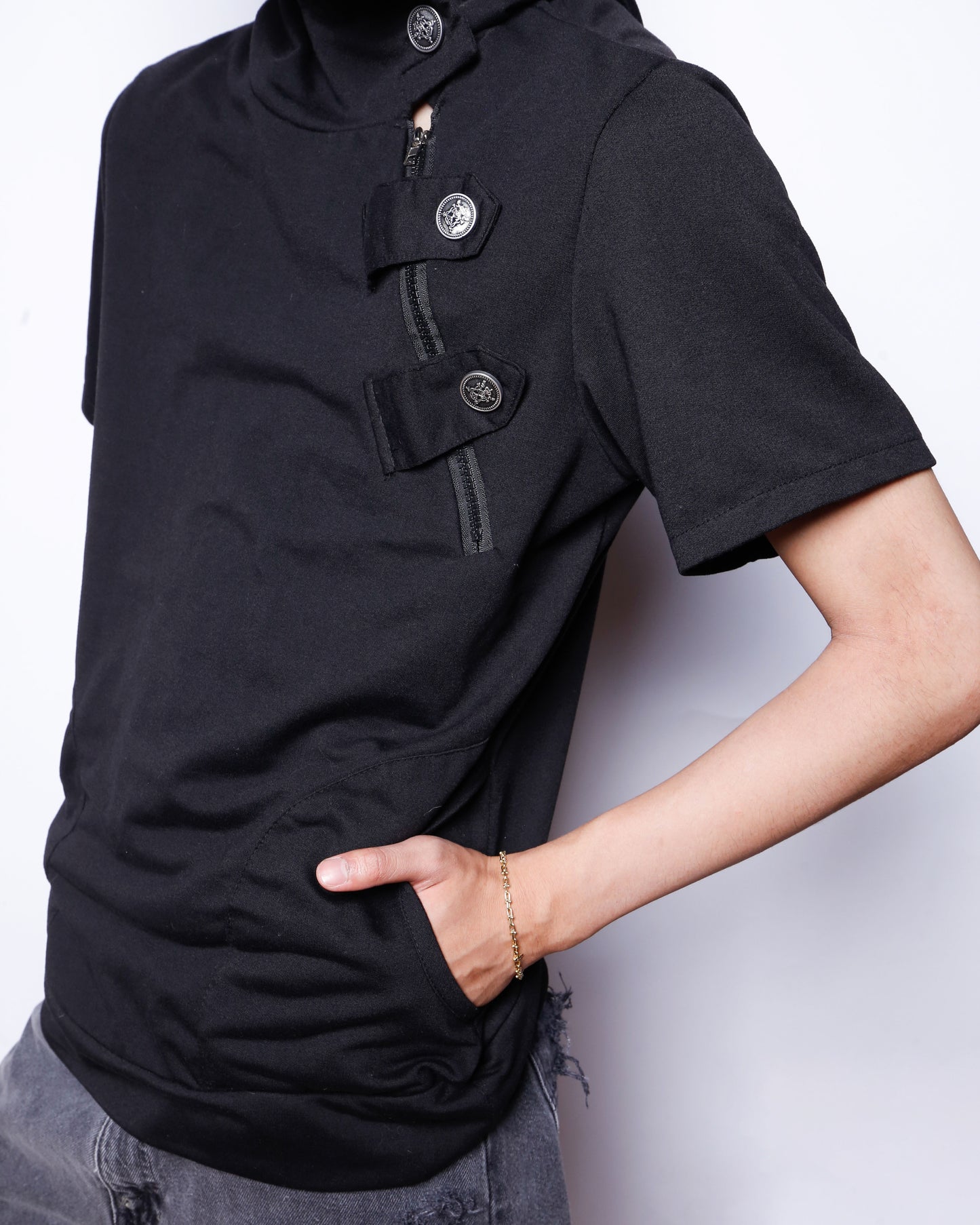 vintage slanting h/s hoodie