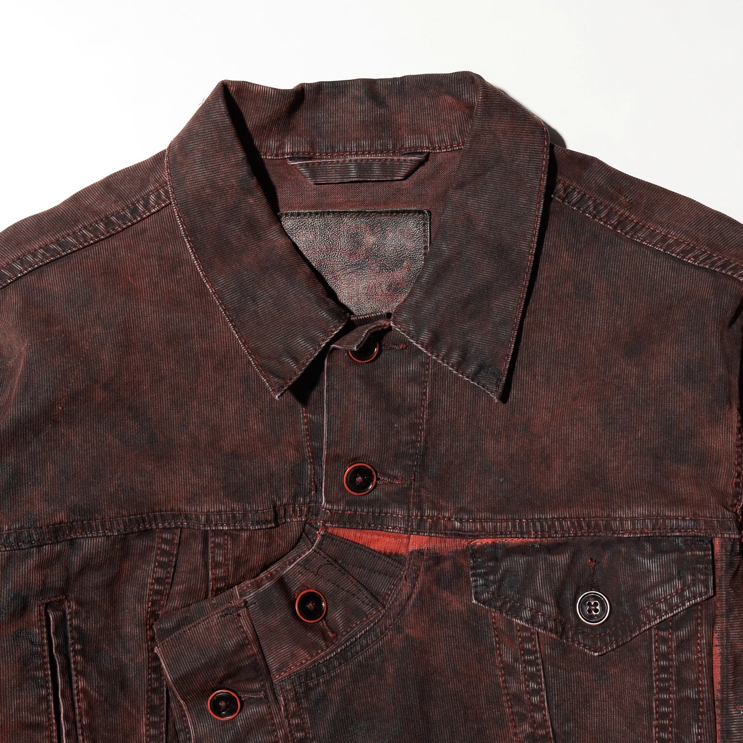 *one-off acid unbalance trucker jacket