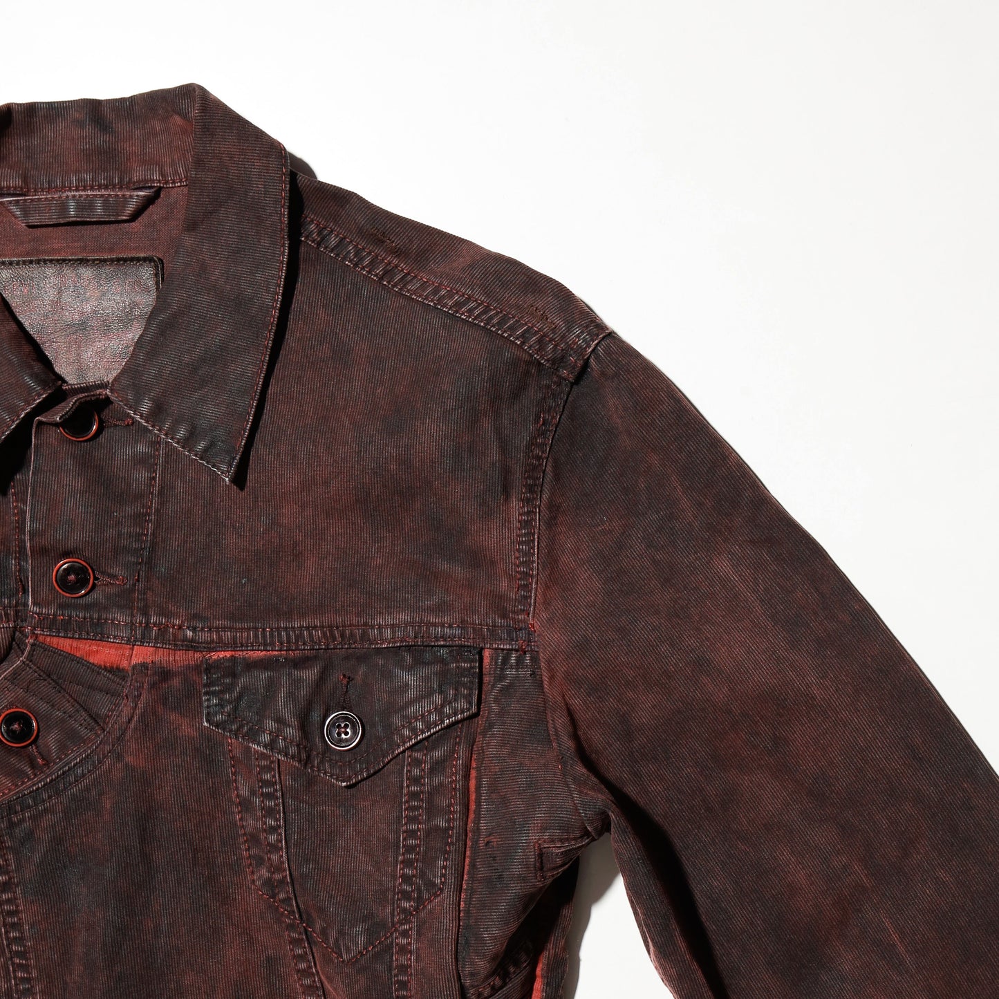 *one-off acid unbalance trucker jacket