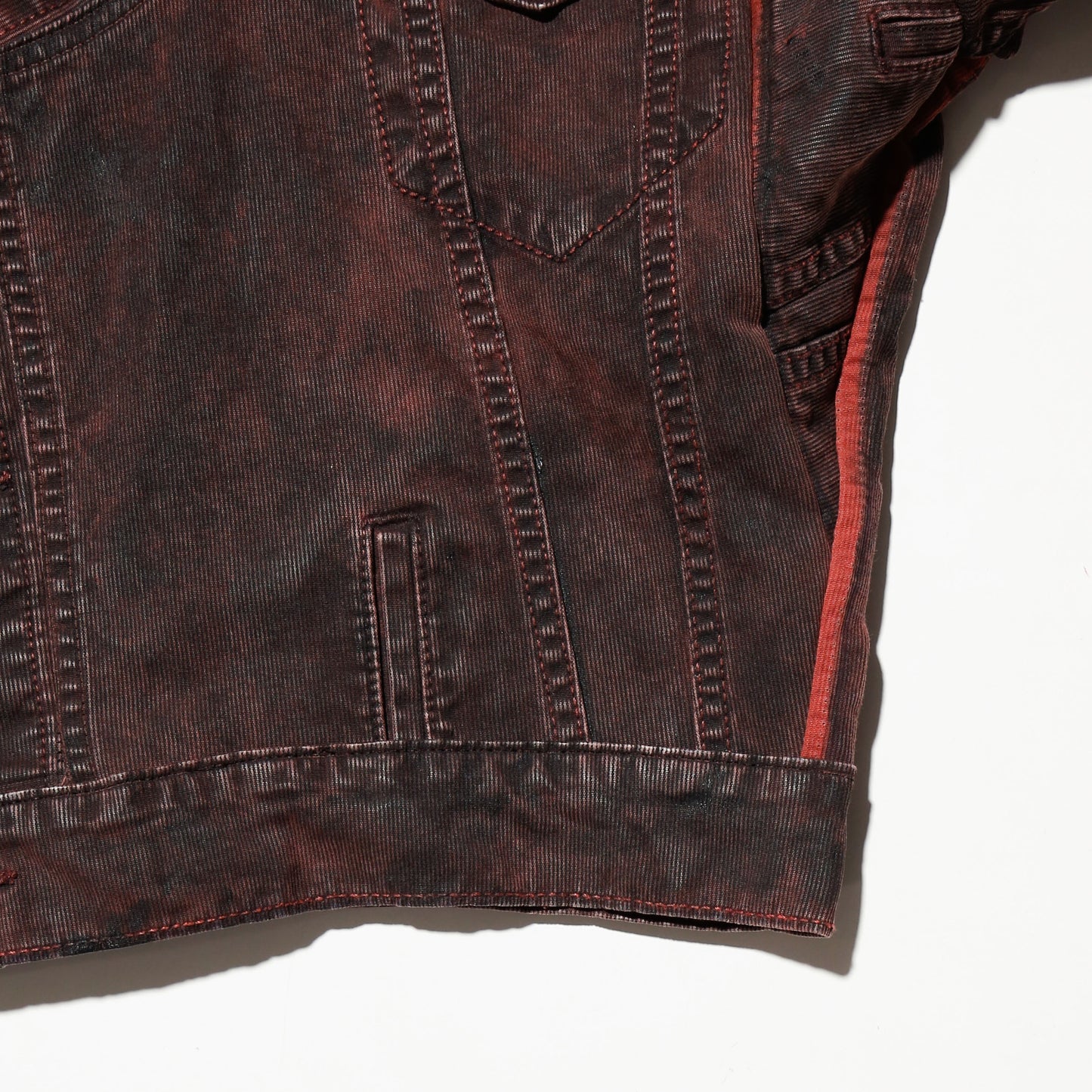 *one-off acid unbalance trucker jacket