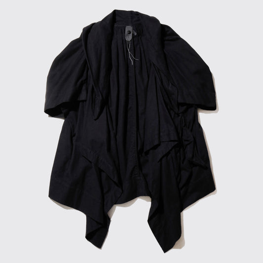 vintage bernhard willhelm drape cotton h/s coat