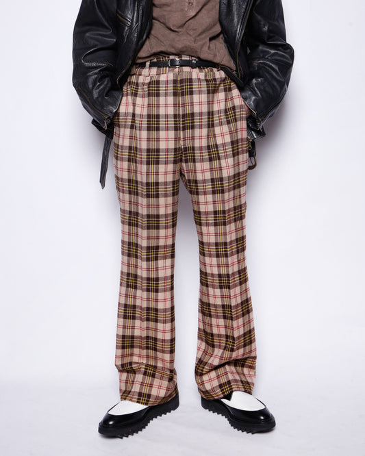 vintage 70's hubbard nova check wide slacks