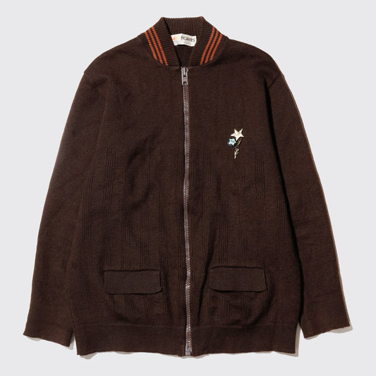vintage custom varsity knit jacket