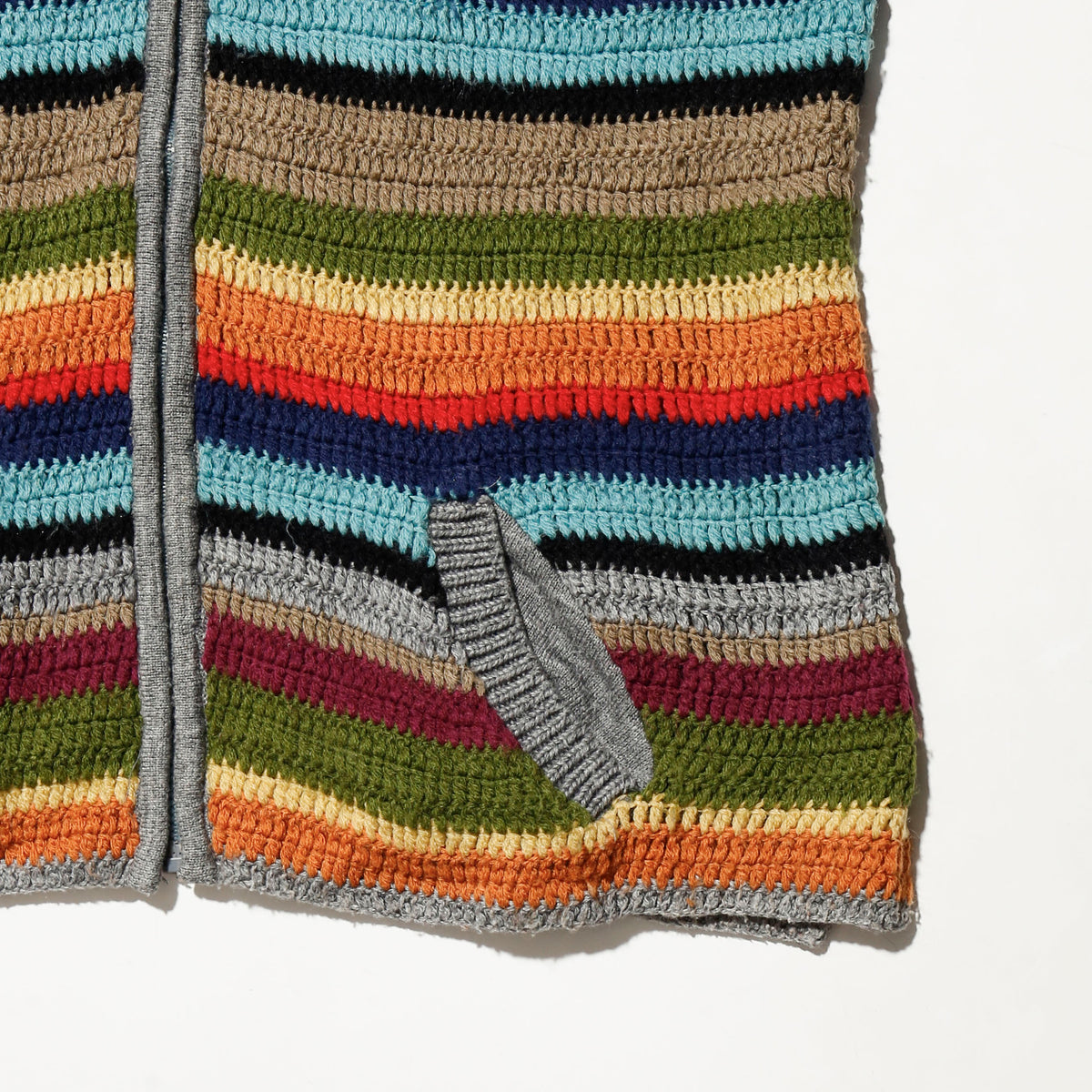 vintage crochet knit hoodie