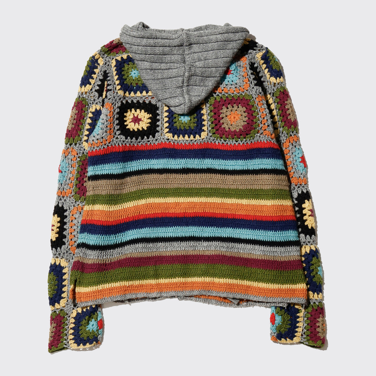 vintage crochet knit hoodie