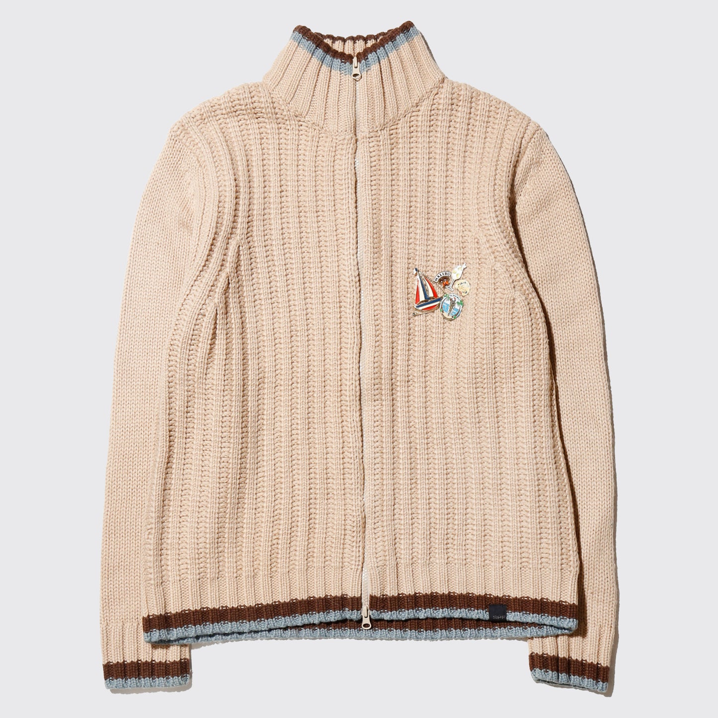 vintage custom ribbed knit jacket