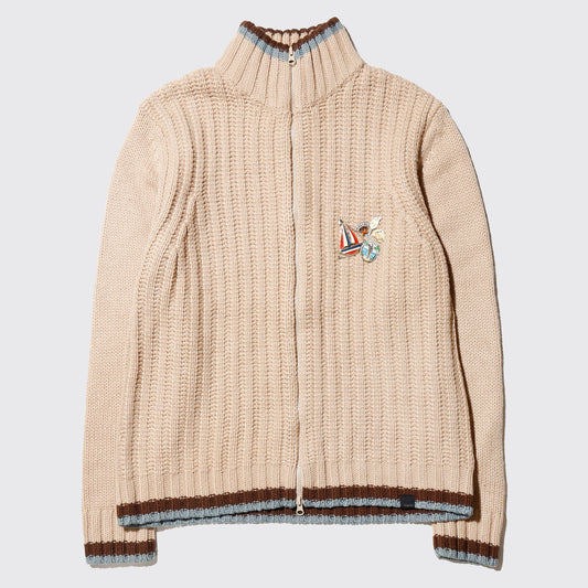 vintage custom ribbed knit jacket