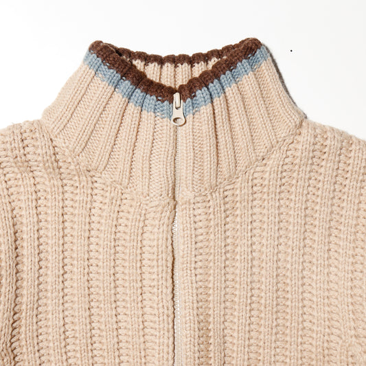 vintage custom ribbed knit jacket