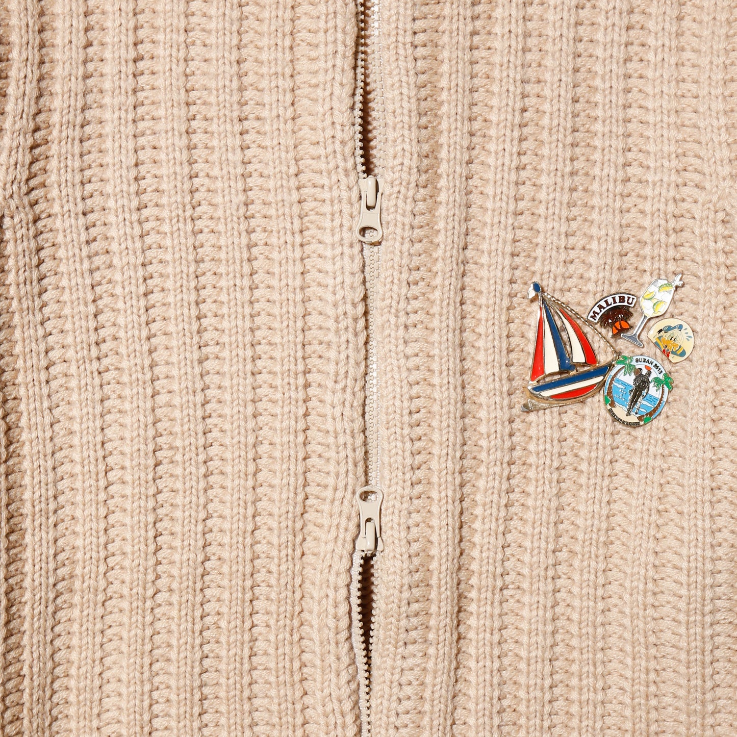 vintage custom ribbed knit jacket