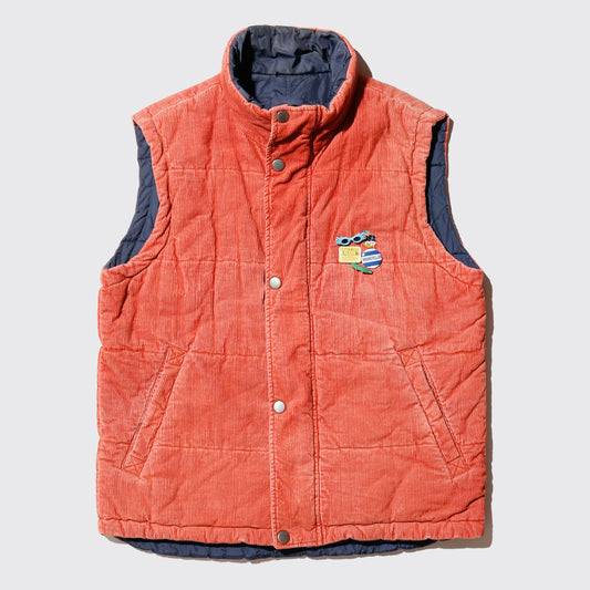 vintage reversible custom padded vest