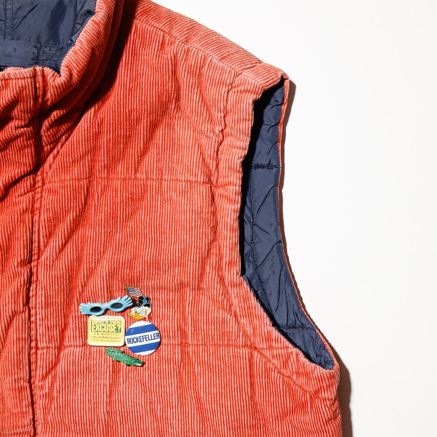 vintage reversible custom padded vest