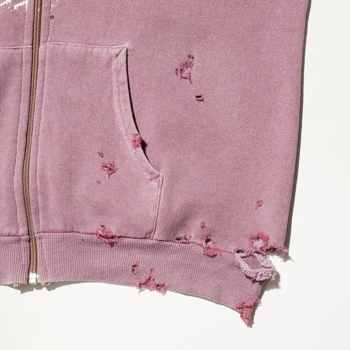 *one-off "making bacon" hand screen broken hoodie