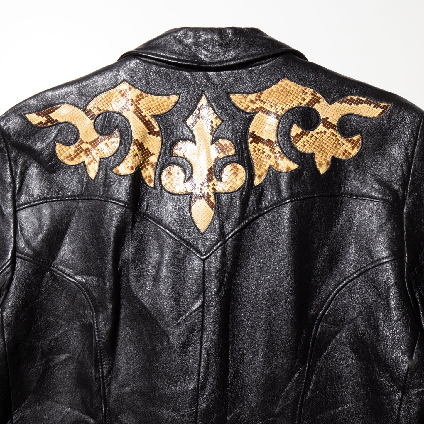 vintage western leather tailored jacket