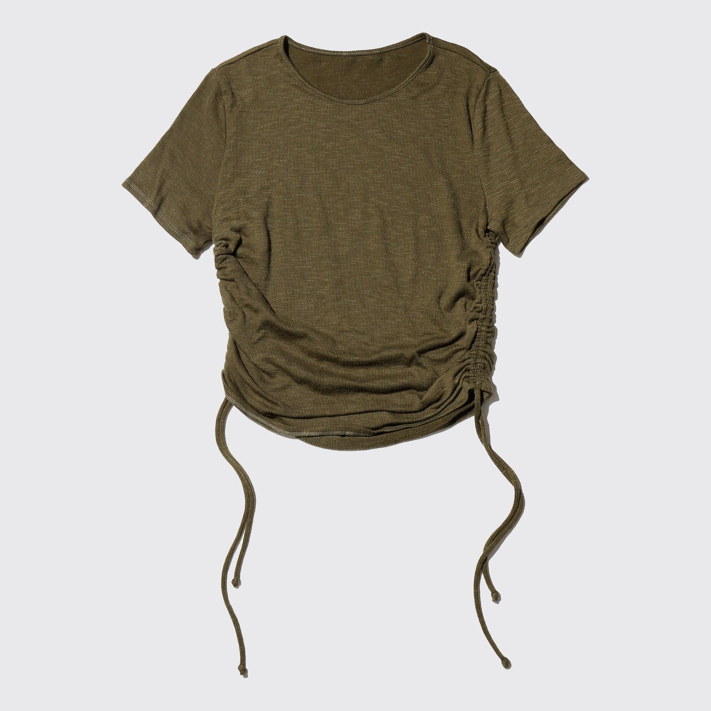 vintage side shirring knit cut sew