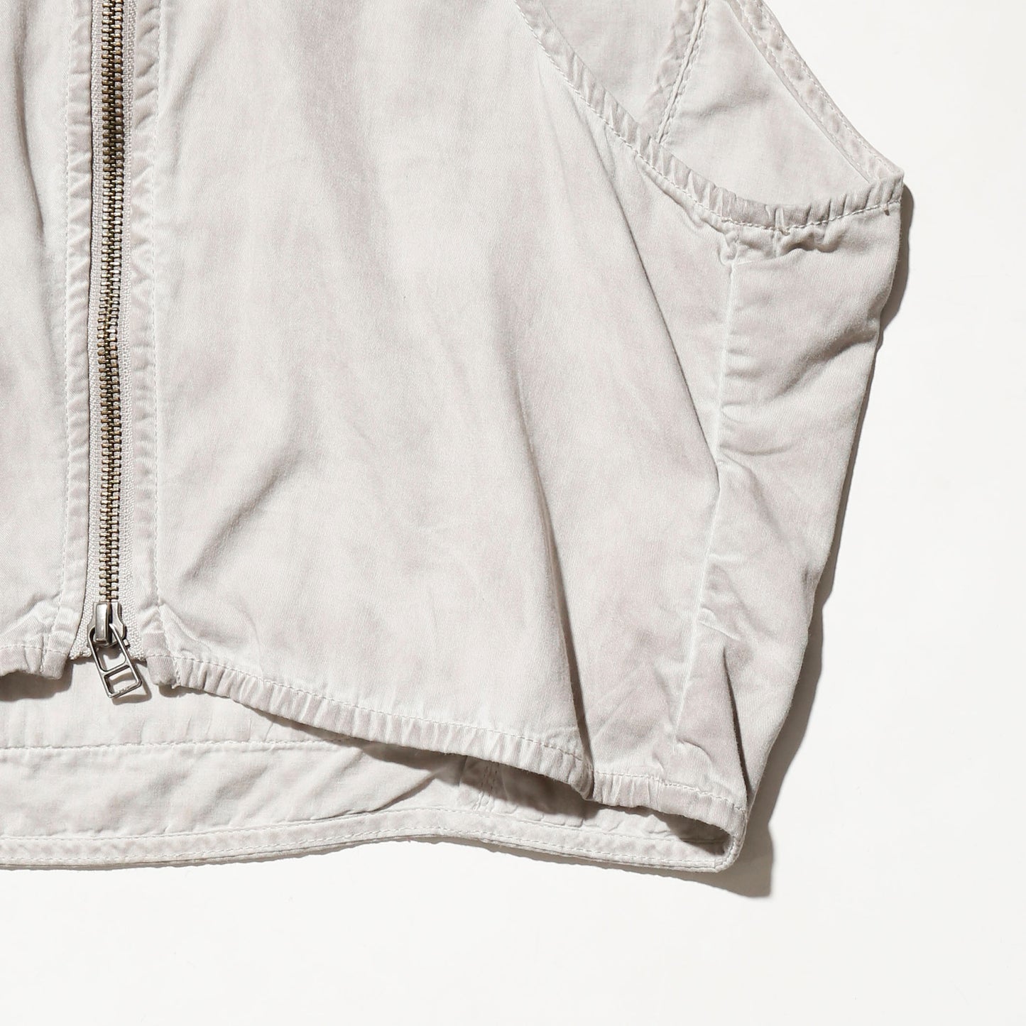vintage distressed cotton hooded vest