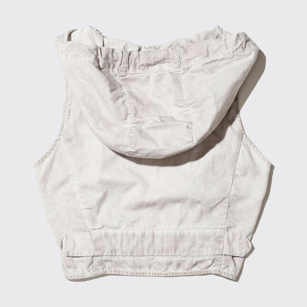 vintage distressed cotton hooded vest