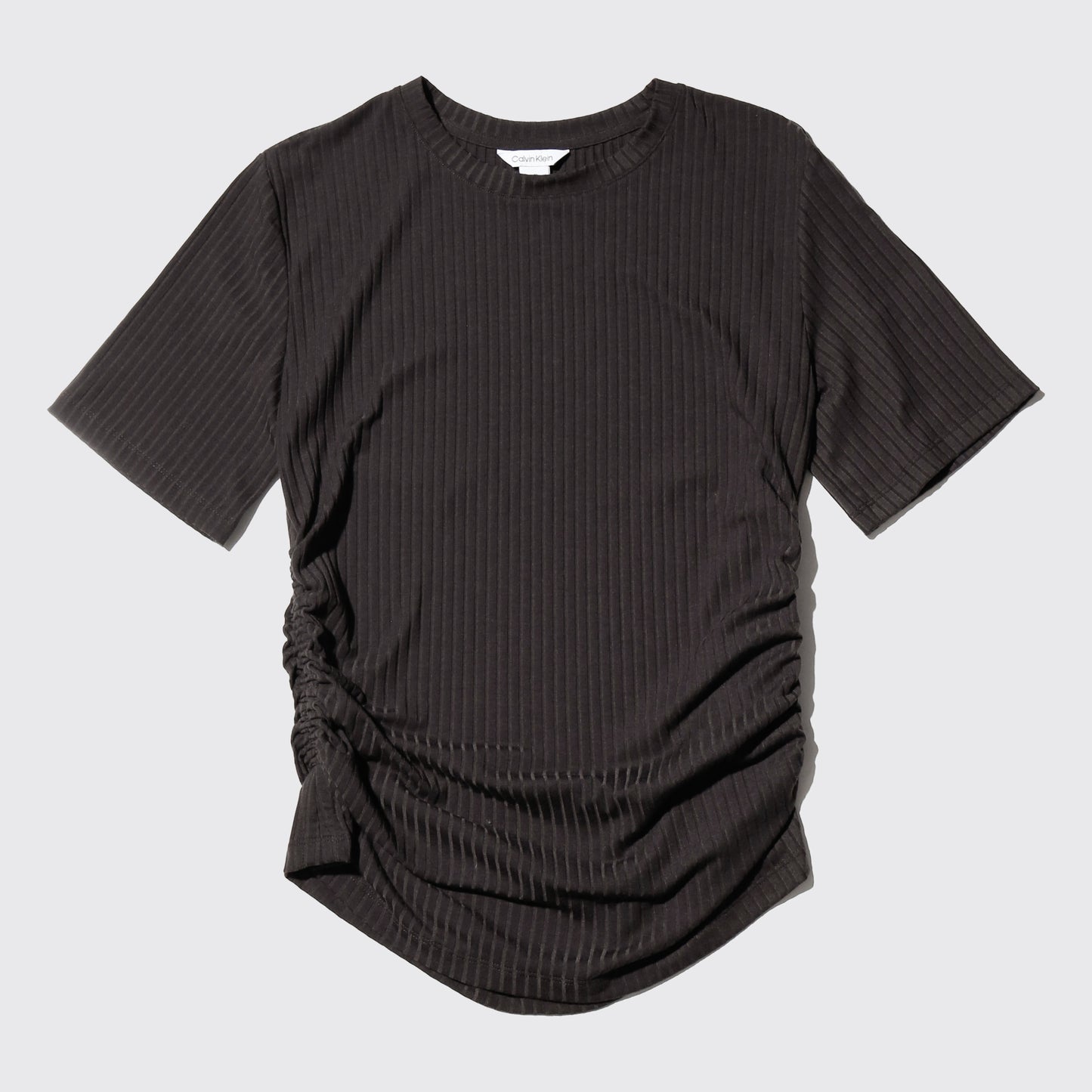 calvin klein side shirring pleats cut sew