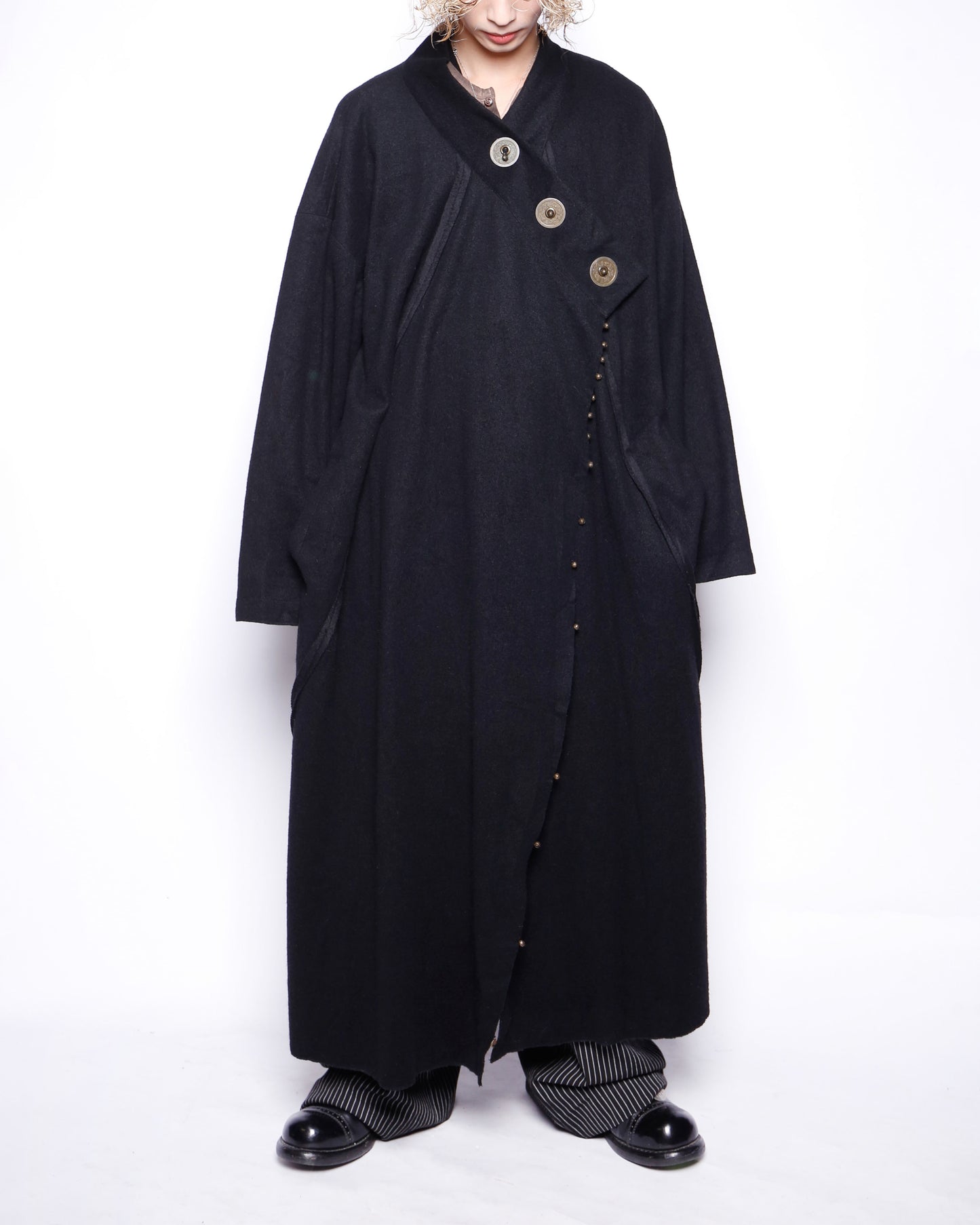 vintage monk felt robe coat