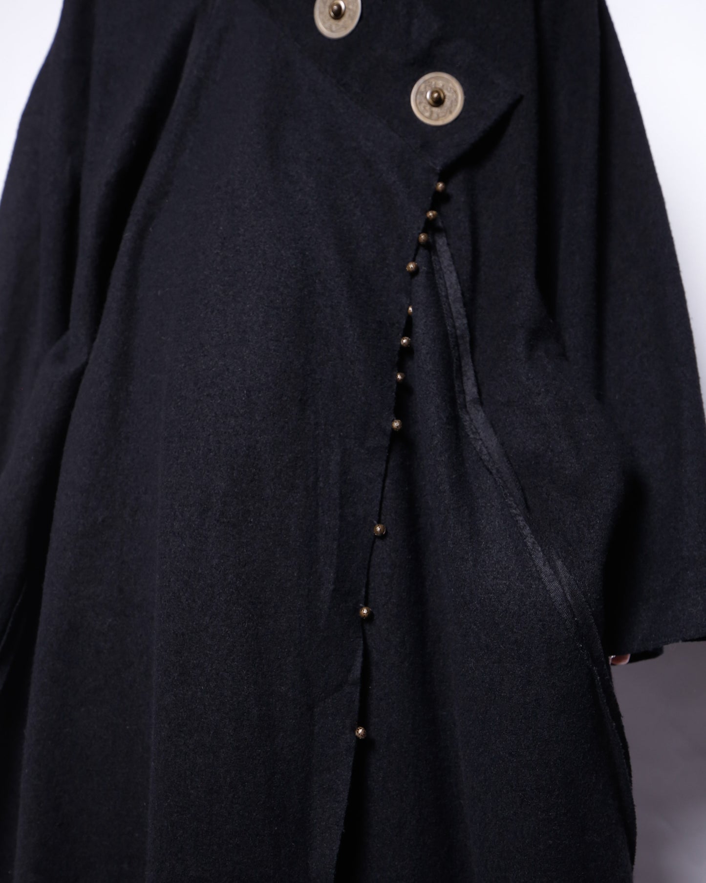 vintage monk felt robe coat