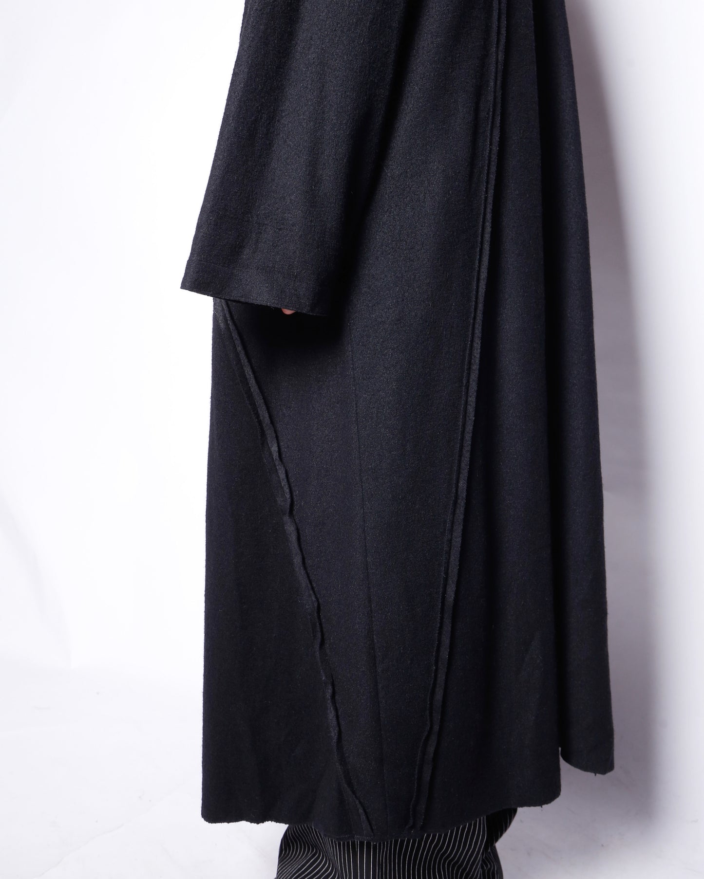 vintage monk felt robe coat