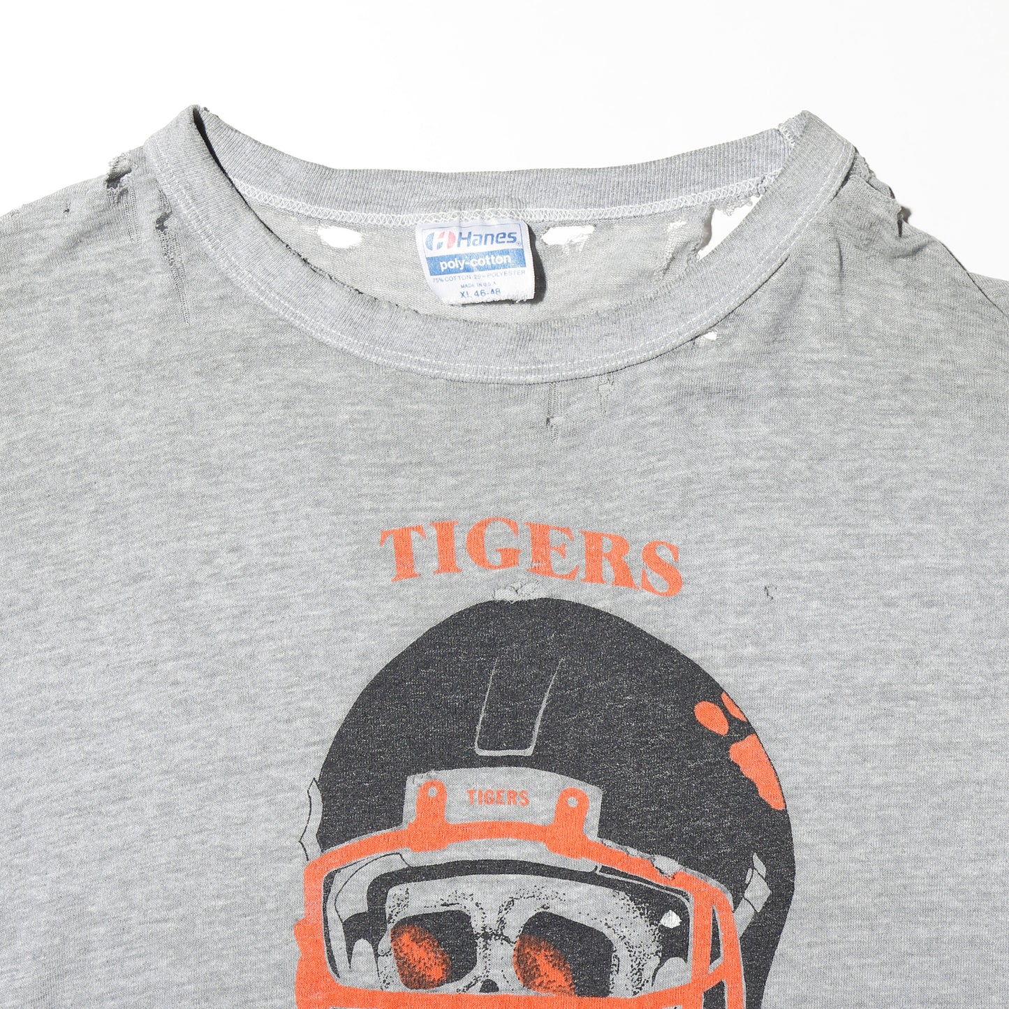 *one-off 1989's tigers "bad to the bone" broken t-shirt