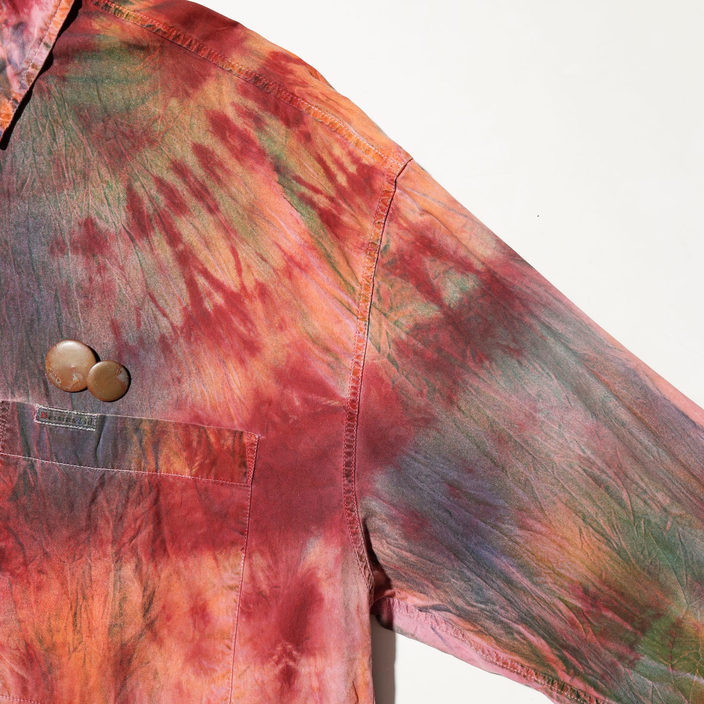 vintage volcano loose shirt, with copper badge