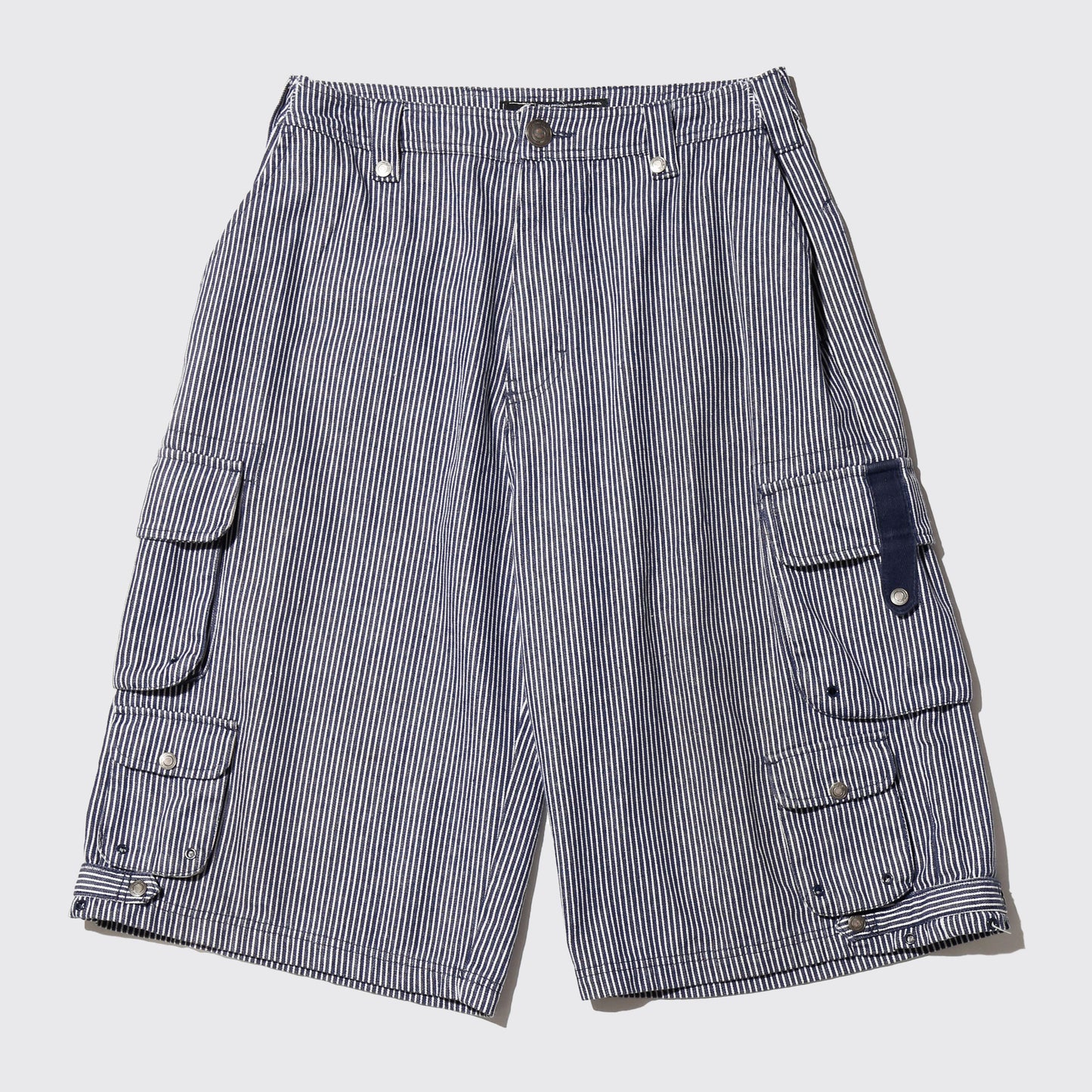vintage knockout hickory stripe cargo shorts