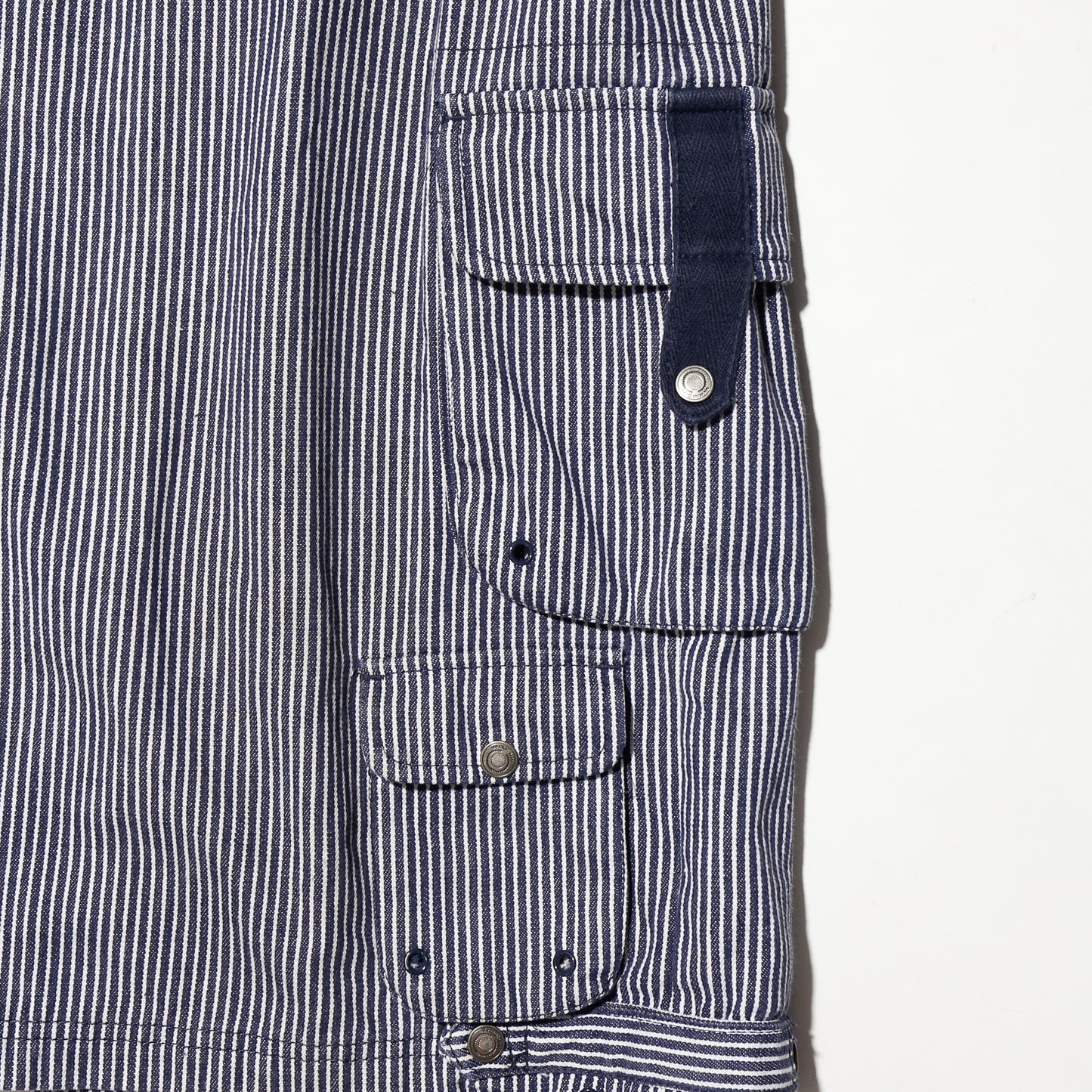 vintage knockout hickory stripe cargo shorts