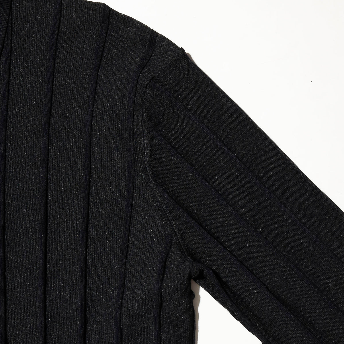 vintage textured knit polo shirt