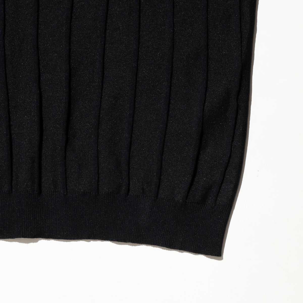 vintage textured knit polo shirt