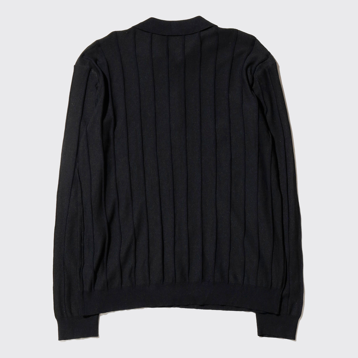vintage textured knit polo shirt